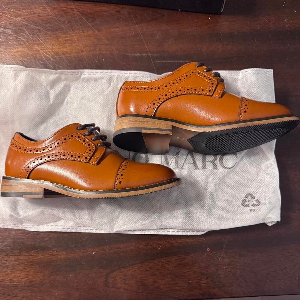 Brown Boys Dress Shoe - Picture 2 of 5